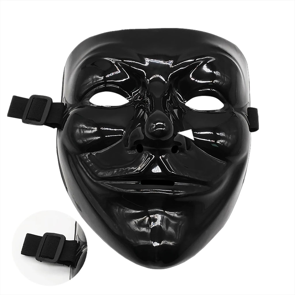 Halloween Masks Hacker Mask Black White V For Vendetta Hackers Cos Mask Halloween Cosplay Party Diy Masks Children Toys Masks