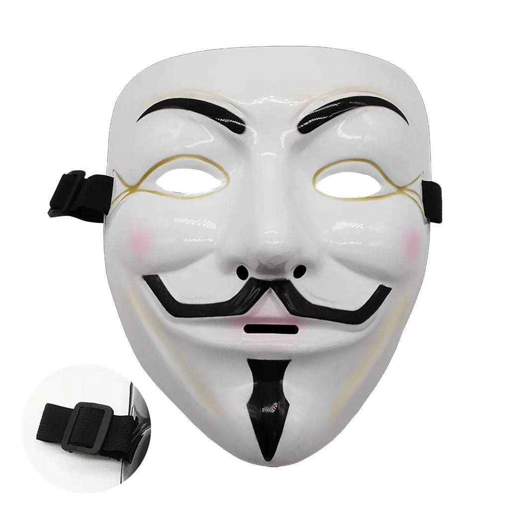 Halloween Masks Hacker Mask Black White V For Vendetta Hackers Cos Mask Halloween Cosplay Party Diy Masks Children Toys Masks